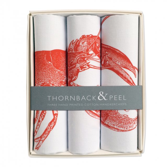 Thornback & Peel Thornback & Peel Coral Lobster Handkerchief Box