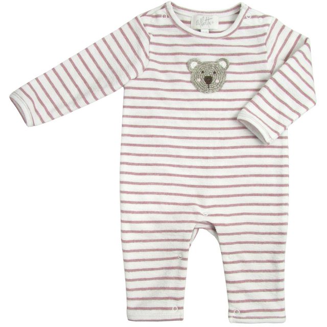 Albetta Albetta Crochet Olsen Owl Grid Babygro