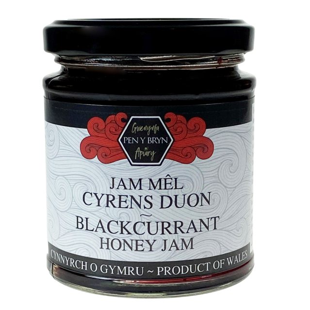 Pen y Bryn Apiary  Pen Y Bryn Apiary Honey Blackcurrant Jam 227g
