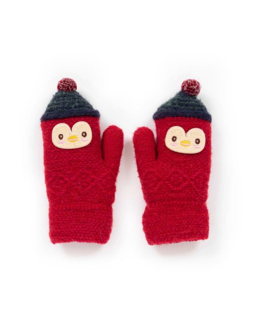 Kids Woolly Penguin Mittens