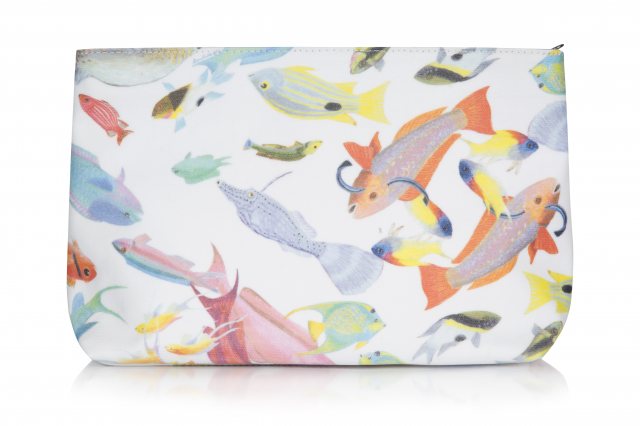 Rose Fulbright Powder Cotton Scarf - Springtime Floral Denim
