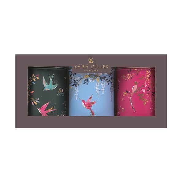 Sara Miller London Sara Miller Pink Birds Square Tin