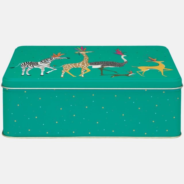 Sara Miller London Sara Miller Midnight Leopard Biscuit Barrel