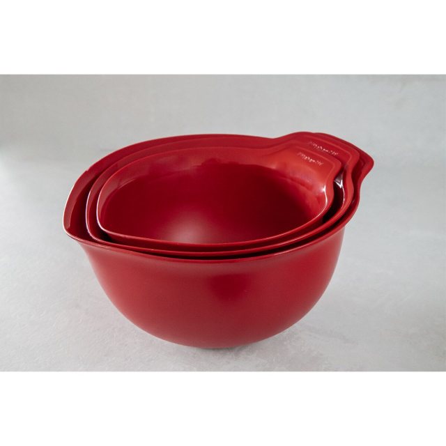 Kitchen Aid Kitchen Aid Set of 3 Mixing Bowls Empire Red