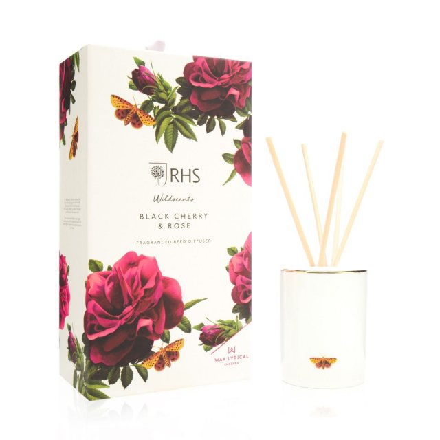 RHS Endorsed RHS Black Cherry & Rose Ceramic Reed Diffuser