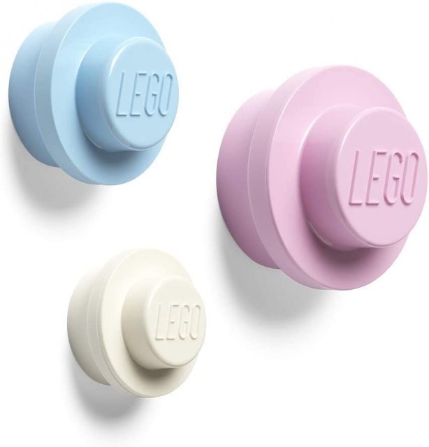 LEGO Lego Wall Hangers Set 3 (Light Blue,L.Pink,White)