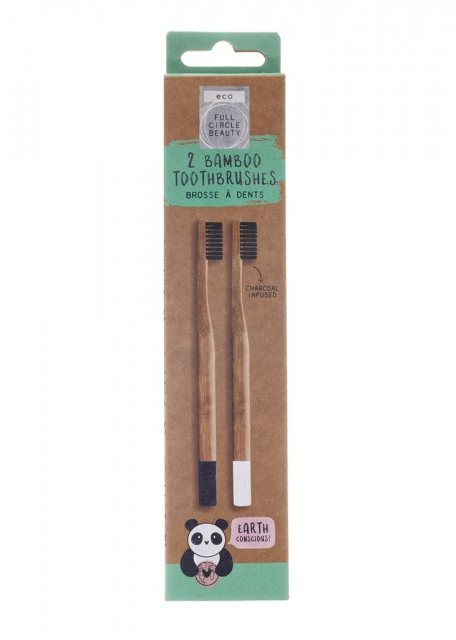Full Circle Beauty Eco Bamboo Toothbrushes Twin Pack