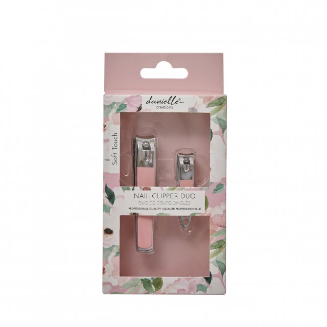 Pink Floral Nail Clipper Duo
