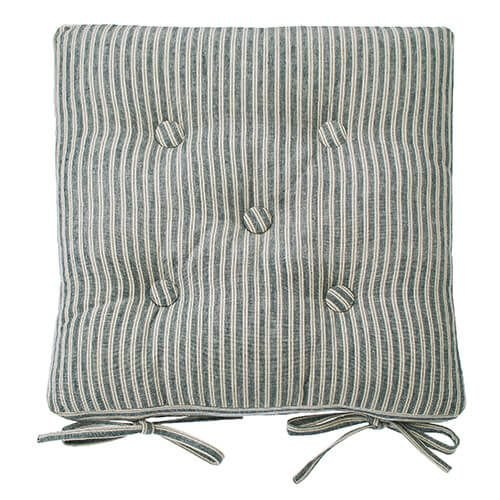 Walton & Co Hampton Stripe Seat Pad & Ties