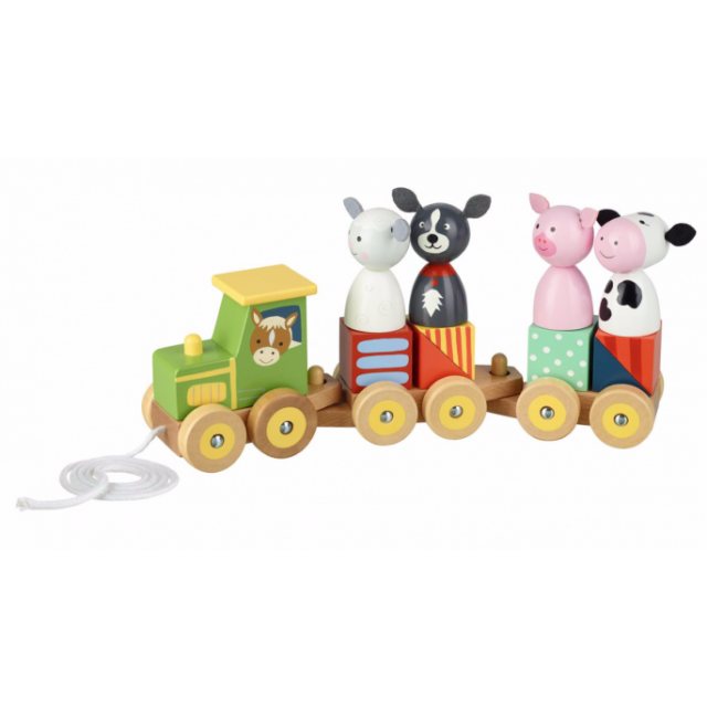 Orange Tree Farm Animal Puzzle Train