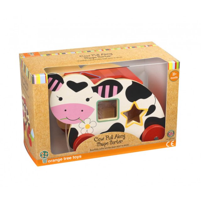 Orange Tree Cow Pull Along Shape Sorter