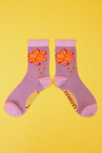Powder Ladies Ankle Socks Lilac Lily