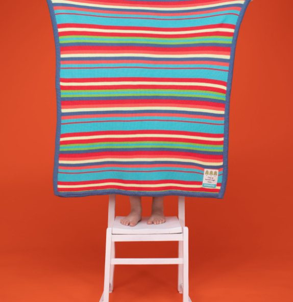 Ziggle Ziggle Baby Cosatto Knitted Stripe Blanket – Multi Colour