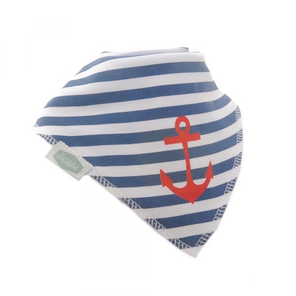 Ziggle Bandana Bib Nautical Anchor