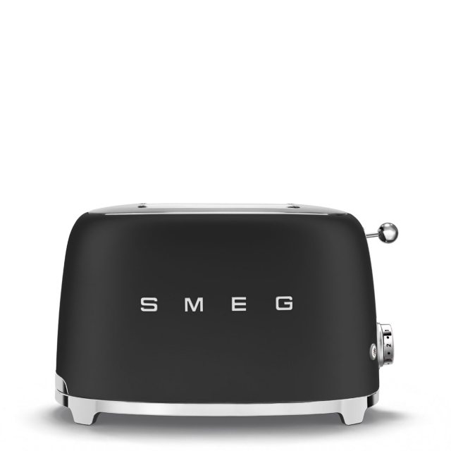 SMEG 50's Style 2 Slice, 2 Slot Toaster - Matte Black