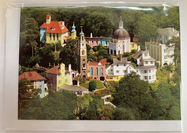 Portmeirion Cymru Portmeirion Village Aerial View A6 Card