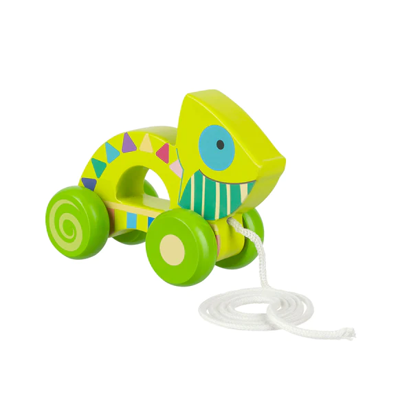 Orange Tree Chameleon Pull Along