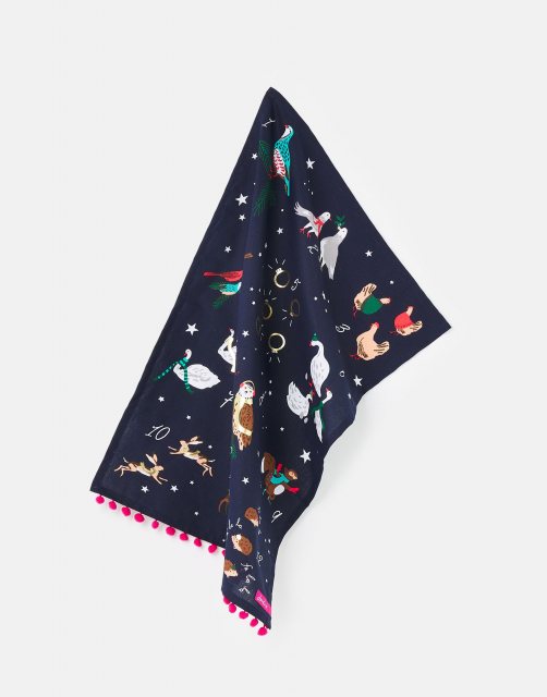 Joules Joules Christmas 12 Days Single Tea Towel