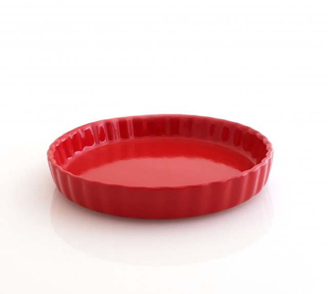 Flan Dish Gourmet Red