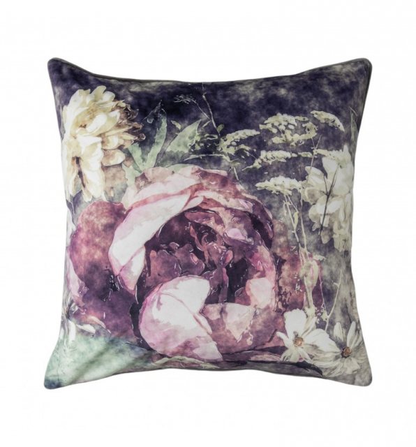 Floral Cushion Silver