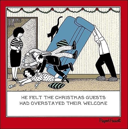 'Happy Christmas' Card - Christmas Guests Overstayed Their Welcome