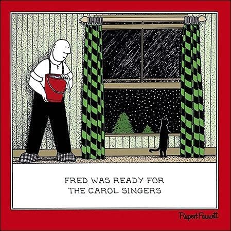 Humour Christmas Card - Carol Singers