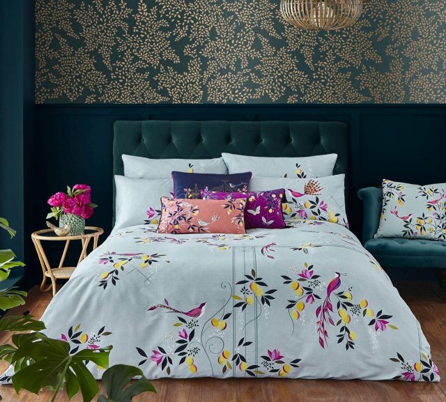 Sara Miller Bird & Gate Duck Egg Bedding