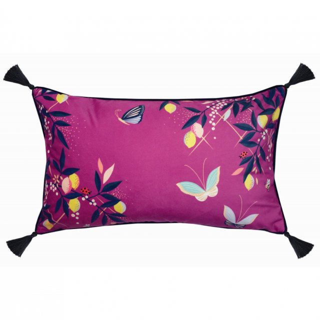 Sara Miller London Sara Miller Pink Butterflies Cushion