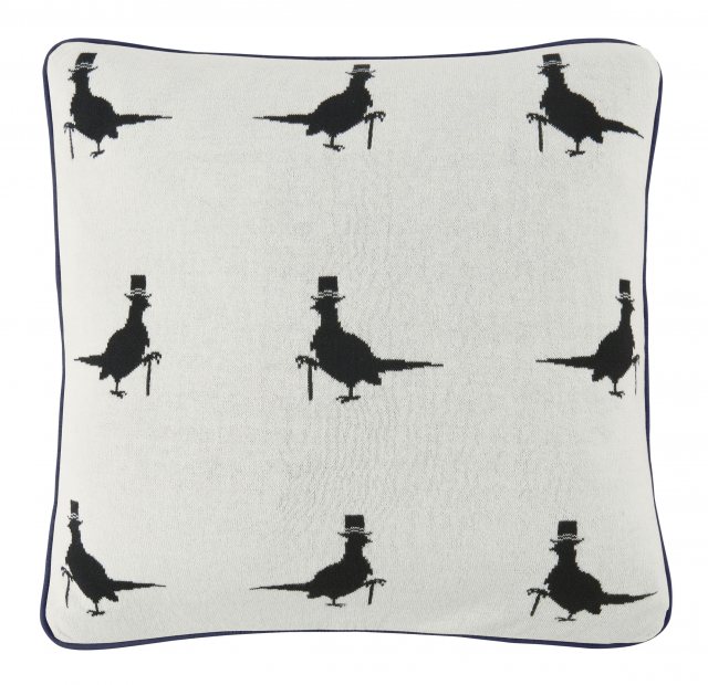 Mr Wills White/Navy Cushion 50x50cm