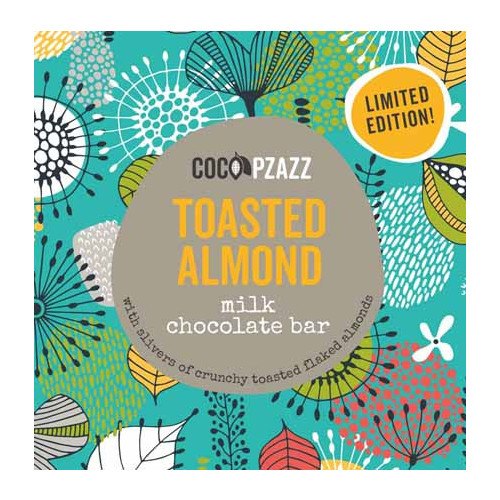 Coco Pzazz x Ed Stokes Four Calling Birds Zesty Orange Dark Chocolate Bar VEGAN 80g
