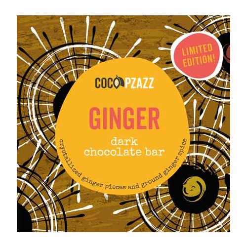 Coco Pzazz x Ed Stokes Four Calling Birds Zesty Orange Dark Chocolate Bar VEGAN 80g