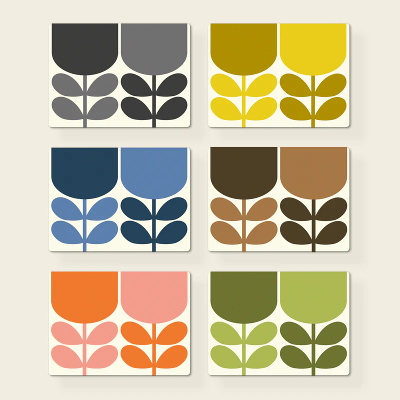 Orla Kiely Set of 6 Placemats Block Flower