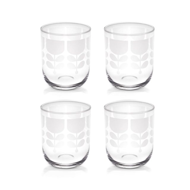 Orla Kiely Set of 4 Formal Water Glasses Stem Print