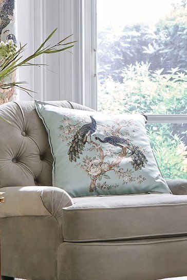 Laura Ashley Laura Ashley Lille Stripe Seaspray Feather Cushion