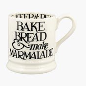 Emma Bridgewater BARA Large Square Bread Bin | Serif Font, Cream & Chrome Handle