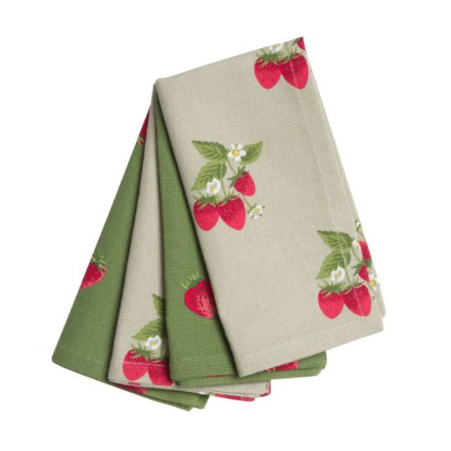 Sophie Allport Sophie Allport Strawberries Napkins Set of 4