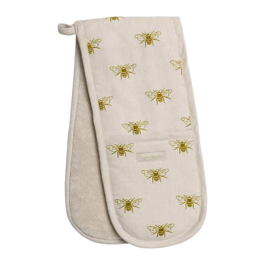 Sophie Allport Sophie Allport Bees Linen Double Oven Glove