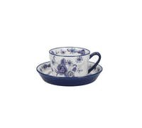 KitchenCraft Blue Rose Tea Cup & Saucer