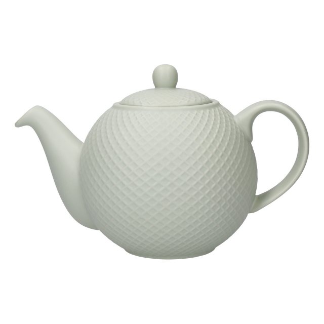 KitchenCraft Globe Textured Teapot 4 Cup Green Honeycomb