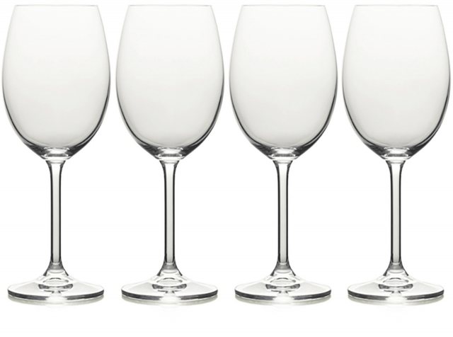 Mikasa Julie Crystal White Wine Glasses Set of 4