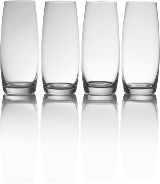 Mikasa Julie Crystal Stemless Flutes Set of 4