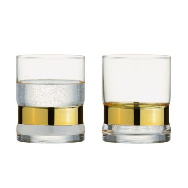 The DRH Collection Soho DOF Tumblers Gold S/2