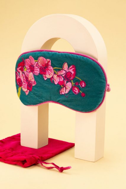 Powder Powder Velvet Lavender Eye Mask - Sparkling Seahorse Aqua