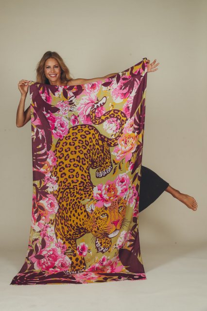 Powder Powder Linen & Cotton Blend Scarf - Botany Bliss Lavender