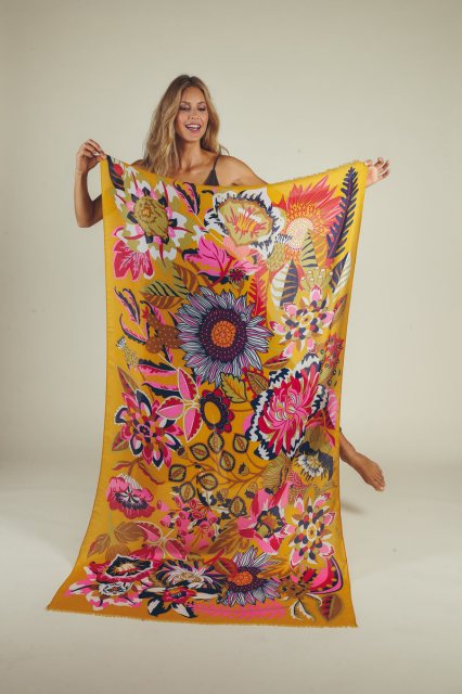 Powder Powder Linen & Cotton Blend Scarf - Botany Bliss Lavender