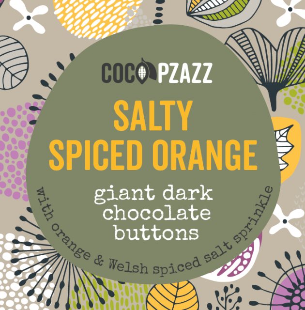 Coco Pzazz Coco Pzazz Salted Spiced Orange Giant Buttons (V)