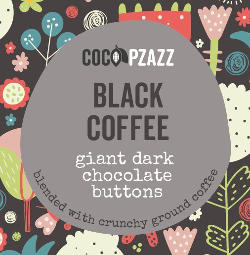 Coco Pzazz Coco Pzazz Black Coffee Giant Buttons (V)