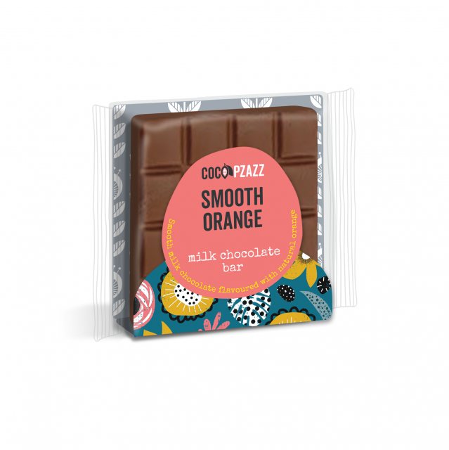 Coco Pzazz Smooth Orange Milk Chocolate Mini Square 45g