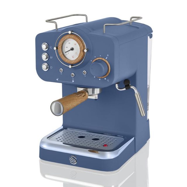 Swan SMEG Espresso Coffee Machine With Grinder - Pastel Blue