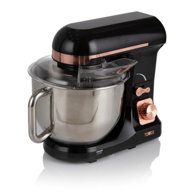 Tower Tower Stand Mixer 1000W With 5L Glass Bowl